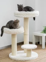 Cloud Carpeted Cat Tree with Three Perches