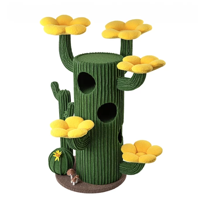 Large Cactus Luxury Cat Barrel Condo