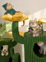 Large Cactus Luxury Cat Barrel Condo