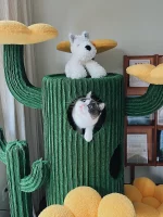 Large Cactus Luxury Cat Barrel Condo