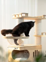 Large Solid Wood Cat Condo for Large Cats