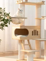 Large Solid Wood Cat Condo for Large Cats