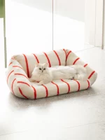 Modern Striped Cat Couch Bed