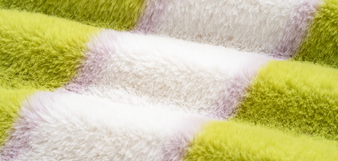 Modern Striped Cat Couch Bed - Faux rabbit fur