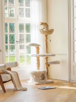 Pear Tree Branch Cat Tree with Long Plush