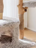 Pear Tree Branch Cat Tree with Long Plush