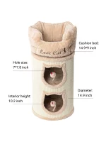 Scratching Barrel Cat Condo with a Cushion Nest - Detail size