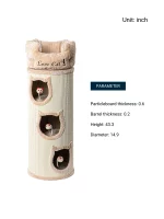 Scratching Barrel Cat Condo with a Cushion Nest - L