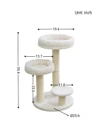 Size of Cloud Carpeted Cat Tree with Three Perches