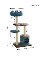 Size of Medium Cute Cat Tree with A Crown Perch