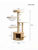 Size of Solid Wood Cat Tree for Munchkin Cats