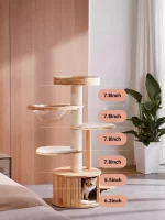 Solid Wood Cat Tree for Munchkin Cats