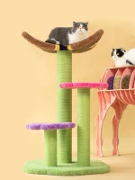 Butterfly Carpet Cat Tree with Flower Perches