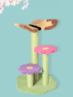 Butterfly Carpet Cat Tree with Flower Perches