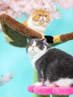 Butterfly Carpet Cat Tree with Flower Perches