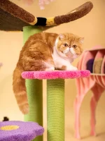 Butterfly Carpet Cat Tree with Flower Perches