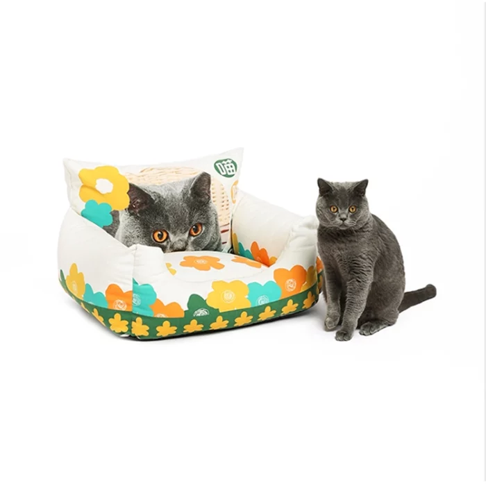 Customized Flower Cat Sofa Bed