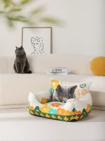 Customized Flower Cat Sofa Bed