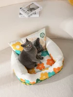 Customized Flower Cat Sofa Bed