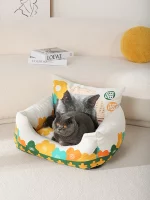 Customized Flower Cat Sofa Bed