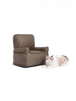 Large Pure Color Leather Cat Sofa