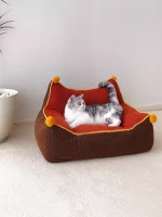 Maillard Color Floor Cat Sofa Bed