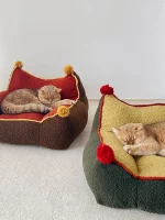 Maillard Color Floor Cat Sofa Bed