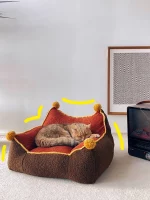 Maillard Color Floor Cat Sofa Bed