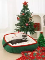 Merry Christmas Bean Bag Cat Sofa Bed