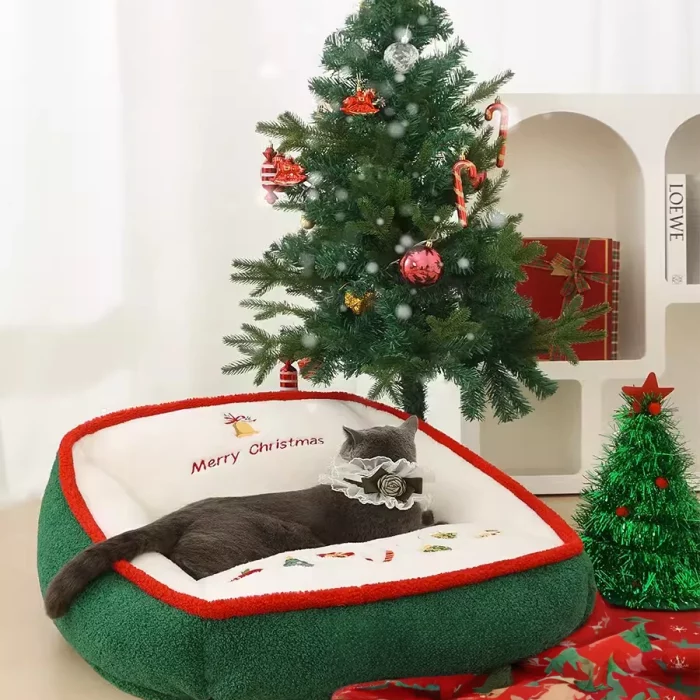 Merry Christmas Bean Bag Cat Sofa Bed