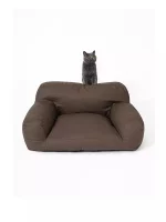 PU Leather Pure Color Cat Sofa Bed