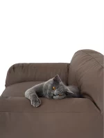 PU Leather Pure Color Cat Sofa Bed