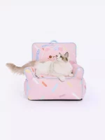 Pink Donut High Cat Sofa Bed