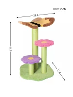 Size of Butterfly Carpet Cat Tree with Flower Perches