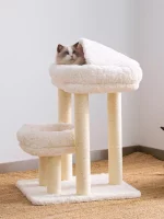 Small Carpet Cat Tower with Large Perch