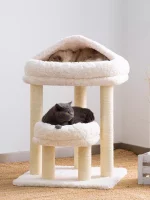 Small Carpet Cat Tower with Large Perch