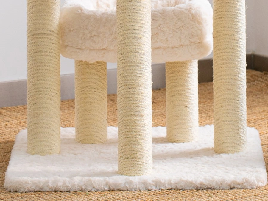 Small Carpet Cat Tower with Large Perch - Sisal scratching posts