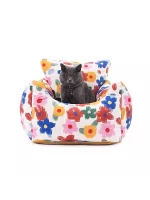 Car Seat Flower Travel Sofa Bed for Cat